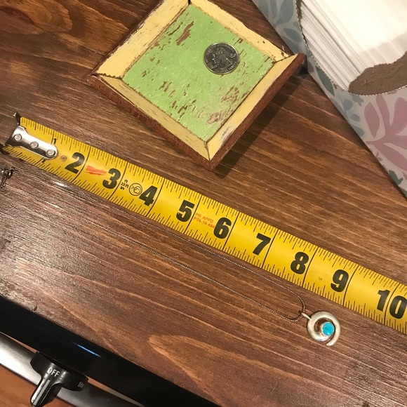 ▪️Silver & Turquoise Pendant on Chain - Picture 7 of 8